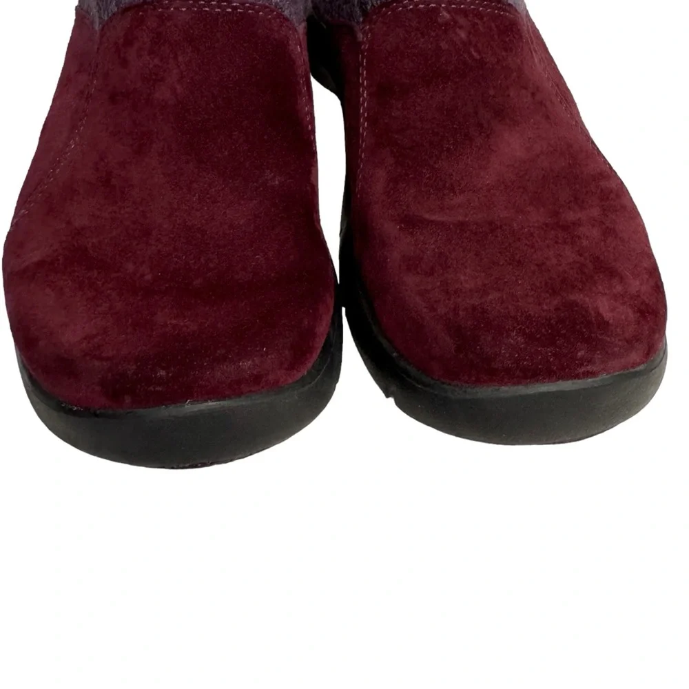 DANSKO BURGUNDY EMILY SUEDE CLOGS MULE SZ 38/8 - Picture 5 of 12
